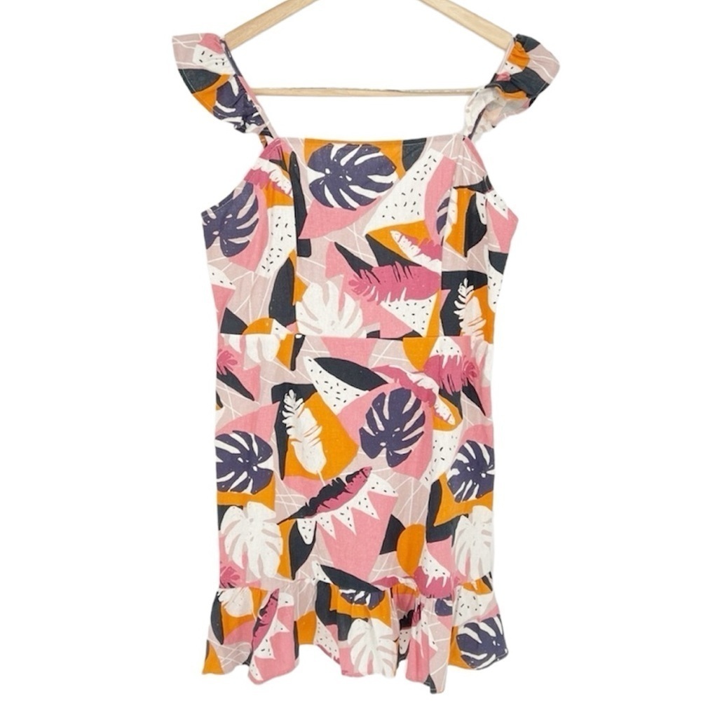 NWT Sadie & Sage‎ Tropical Linen Colorful Mini Dress
